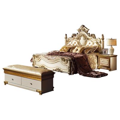 China Hypoallergenic Classic European Antique Bedroom Set Seven Piece Hand Carved Bedroom Set for sale