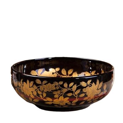 China Color Contemporary Ceramic Wash Basin Sinks Handmade Bathroom Wash Basins Decorative Basin for sale