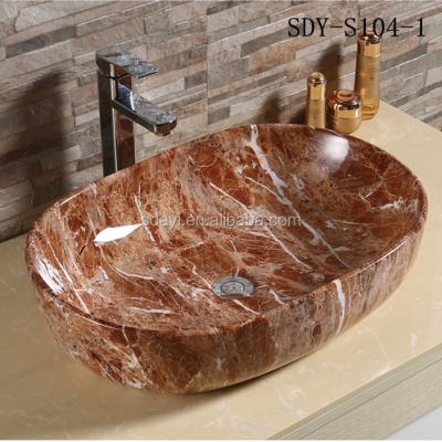 China Lowest Price Modern Ceramic Sanitary Stone Porcelain Stone Black Color Ware Bathroom Marble Sink for sale