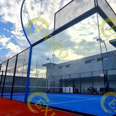 China EXITO 2022 New Design WPT Panoramic Type Padel Tennis Court Sports Paddle Full Tennis Court 10*20m for sale