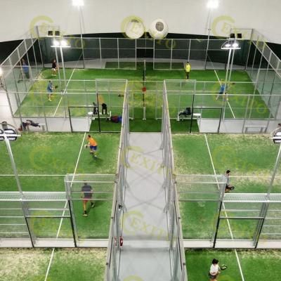 China EXITO Outdoor/Indoor Assembled Classic Type Panoramic Padel Tennis Court Purchase Paddle Courts For Sale for sale