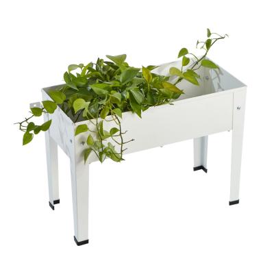 China Wholesale Custom Expanded Flower Planter Box White Square Disassembly Garden Planter Box for sale