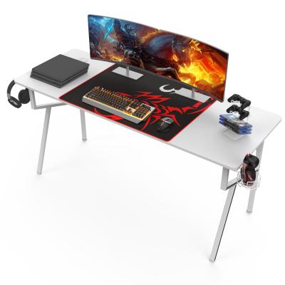 China Other Hot Sale White Cool K-Shaped Legs Younger Design Electronic Furniture Competition Desk With Game Style Gaming PC Desk for sale