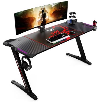 China Designa Large Size 60 Inch Desk 60inch PC Computer Desk Computer Table With RGB Light For Game for sale