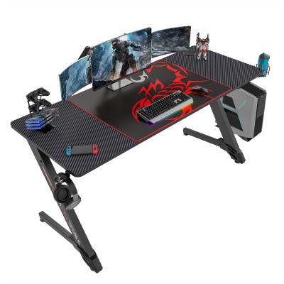 China New Design 60 Inch Gaming Computer Table Desk LED Gaming Table PC Large Size Computer Game for sale