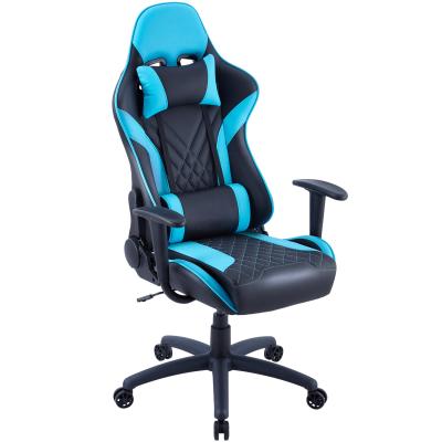 China High Cooling Ergonomic Gaming Chair Swivel Chair Blue Leather Adjustable High for sale