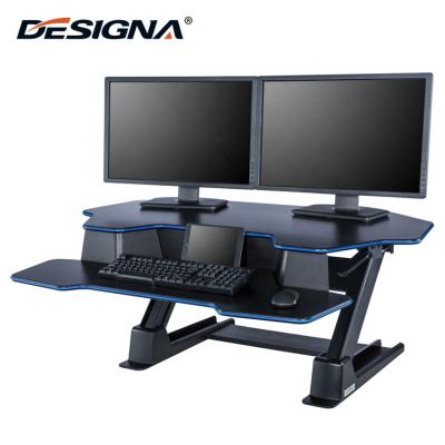 China Large 3 (Height) Adjustable Black Color Monitors High Stand Sit Desktop Riser for sale