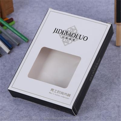 China Hot Sale Recycled Materials Paper Logo Box Custom Printed Mens Underwear Packaging for sale