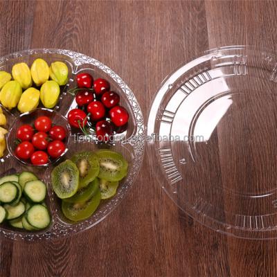 China Clear Plastic Food Tray Appetizer Serving Disposable Dish Tray For Food for sale