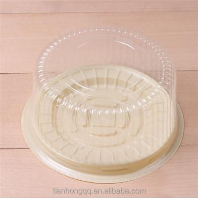 China Hot Sale Food Plastic Disposable Cake Dome Clear Stands Blister Packing Round Cake Container With Lid Cover for sale