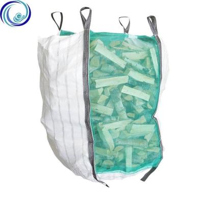 China Airy Ventilate Firewood Bag Breathable Mesh Woodbag pp large fibc sand firewood bulk bags 1000kg 2000kg for sale