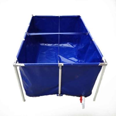 China Eco-friendly Waterproof PVC Canvas Aquarium Cultivating Round Fish Pond Tank Tarpaulin for sale