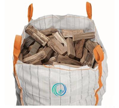 China Large Reusable Firewood Bag With Factory Price/1000kg Ventilated Firewood Ton Bag/Mesh Bulk Firewood Bag for sale