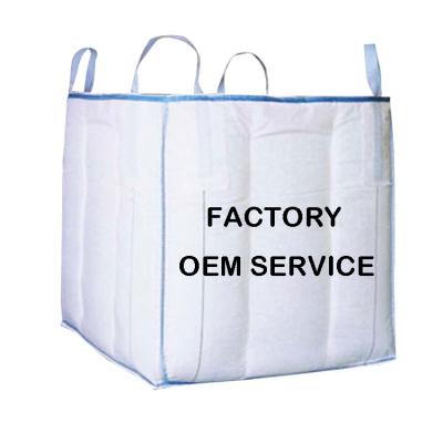 China Super Leak Proof 1000kgs 1250kgs 1500kgs Big Ton Jumbo Bulk FIBC Fertilizer Plastic Clamp Bulkhead Sandbag Clamp Bag for sale