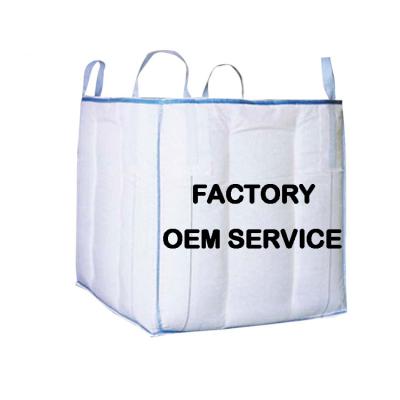 China Breathable 0.5Ton 1Ton 2 Ton Super Sacks With Liner FIBC Jumbo Bag Bulk Bags For Building Material With Top Bottom Spout for sale