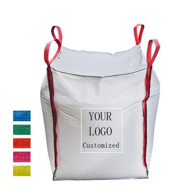 China Type one 1 ton container liner bag 1 mt elephant large bulk fibc bags customized cut strength 2500 lb bulk white bag for sale