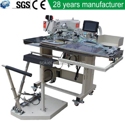 China Industrial Automatic Clothes Pocket and Luggage Bag Pocket Setter Sewing Machine for Jeans for sale