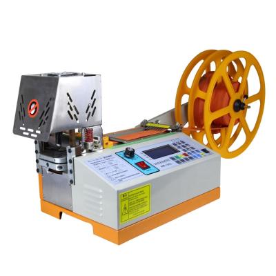 China Hot Cutting Satin Automatic Woven Band Cutting Machine And Cold Cutting With Oblique Angle for sale