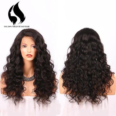 China Brazilian Water Wave Hair YSG Full Lace Human Hair Wigs For Colored Women Remy Hair Wig for sale