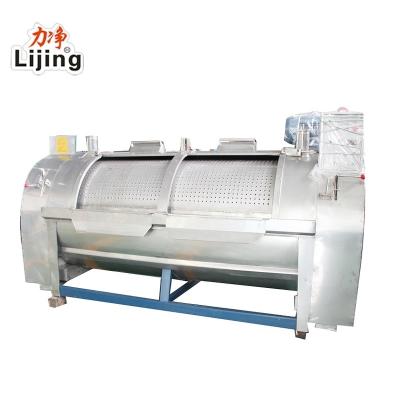 China SS304 industrial 200kg horizontal laundry water washing machine for sale