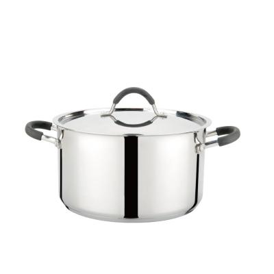 China 24cm 304 Stainless Steel Non-Stick Sauce Pot Sustainable With SS Lid Induction for sale