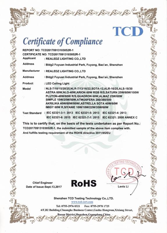 RoHS - Shenzhen Realedz Technology Co., Ltd.