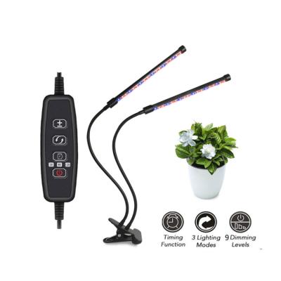 China Phytolamp Adjustable Light Intensity for Plants LED Grow Light USB2 Tubes Full Spectrum Control for Seedlings Indoor Flower Grow Box Desk Clip Lamp for sale