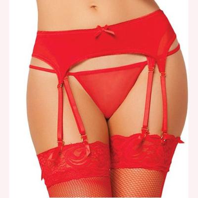 China Women Sexy Mature Sexy Lingerie Lingerie Garter Belt and Hollow Out Bra Set for sale