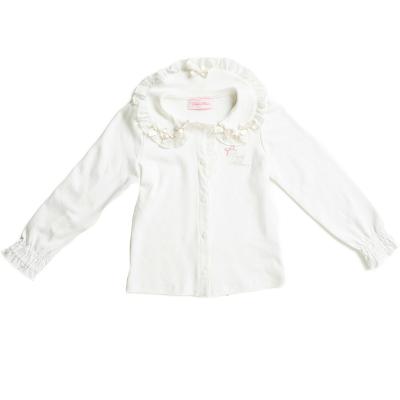 China Fashion Breathable Lace Casual Long Sleeve Embroidered Spring And Summer Shirts Girls Japanese Cotton Use Comfortable Girl's Blouse for sale