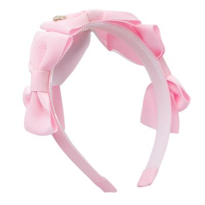 China Sweet wholesale most fashionable multi style hand sewn children's hair band hair circle bow girl lace for sale