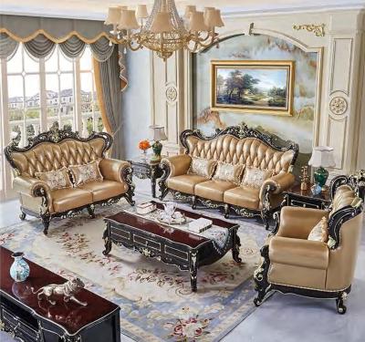 China European Luxury Tufted Design Turkish Classical Antique Couch Sofa Living Room Furniture Style Leather Sofa Furniture for sale