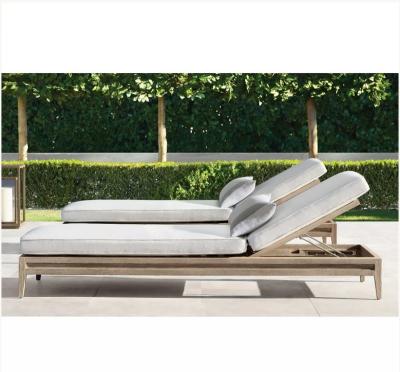 China Weather outdoor furniture daybed outdoor patio garden sets pool chair wooden sofa furniture teak chaise lounge for sale