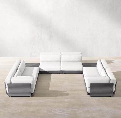 China Modern Contemporary Garden Sofa Sectional Lounge Aluminum Frame Outdoor Furniture Set for sale