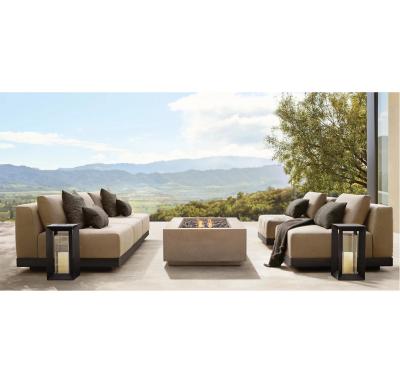 China Modern Aluminum Outdoor Garden Sofa Set Villa Leisure Furniture Metal Patio Furniture for sale