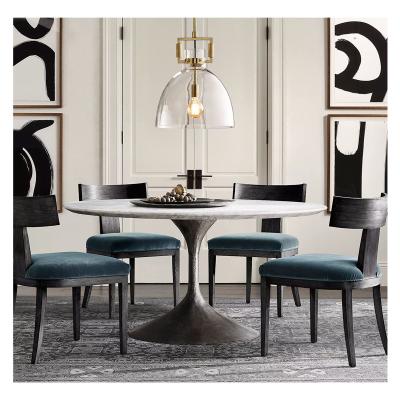 China Luxury Indoor Home Dining Room Furniture Set Removable Cover Table and Chairs High End Leisure Living Room Dining Set for sale