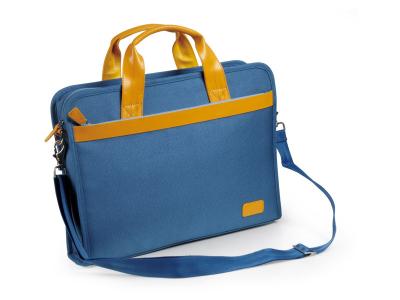 Chine Sac en nylon bleu de mode avec des poignées de cuir pour l'ordinateur portable/carnet à vendre