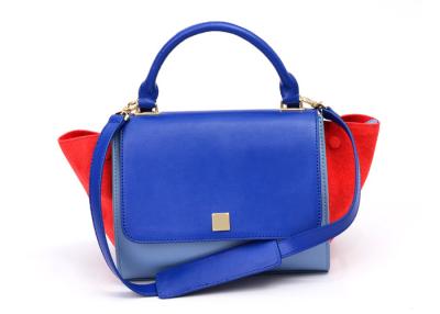 China Diseño fantasma del bolso de cuero real para mujer azul claro, guarnición de Mircofibre en venta