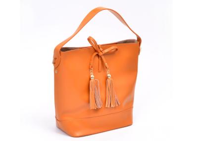 China Fashion Camel Leather Hobo Bag with Removable Shoulder Strap for sale