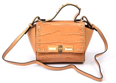 China Fashion Nude Ladies Crossbody Bags , Croco Embossed Pattern for sale