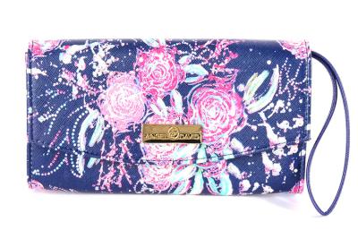 China Digital Print PU Ladies Wristlet Bag / Long Wallet Customerised Print Available for sale