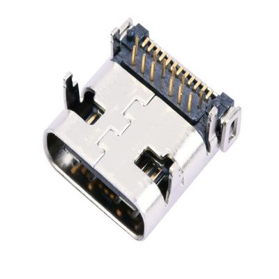 China PCB four-pin panel 24P dip+ smt usb c connector C female connector Bethlar for sale