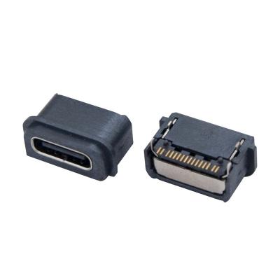 China Waterproof PCB Usb C Connector 16Pin SMT H=3.18mm USB3.1 Female Connector IPX4 For Mobile Computer for sale