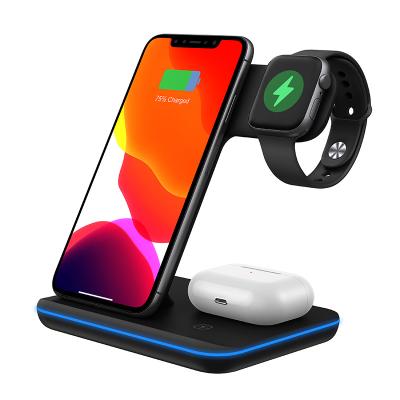 China Top Selling Mobile Phone Products 3 in 1 Fast Charger 15W Magnetic Wireless Charging Stand Payment Insurance for sale