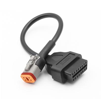 China OBD OBD2 Extension Adapter 4 Pin to OBD Diagnostic Cable OBD2 Connector for Harley Motorcycle Motorbike for sale