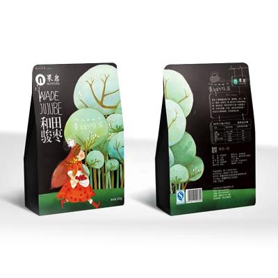 China DeLuTe China Factory 100% Cheap Organic Food Packaging Kraft Paper Bag Food Grade Nut Moisture Proof Snacks for sale