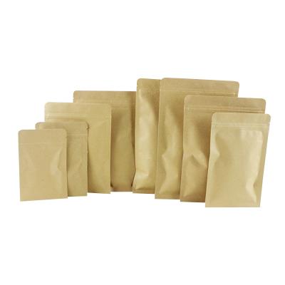 China Barrier DeLuTe China Factory Custom Reseal Snack Top Kraft Paper Bag for sale