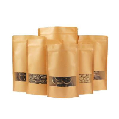 China DeLuTe China Factory Custom Moisture Proof Kraft Paper Bag Bread Toast Bag And Wholesale Window Food Bag Printing Own Logo for sale