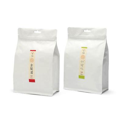 China DeLuTe China Factory Custom Resealable Kraft Paper Bag Tea Bag Packaging for sale