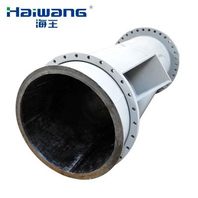 China Protection Ceramic Alumina Wear Alumina China Haiwang Ceramic Lined Straight Pipe For Mining Equipment for sale