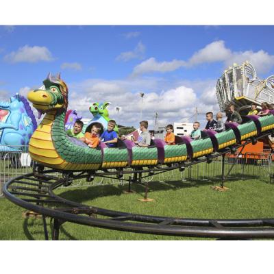 China FRP+steel Fairground Amusement Park Equipment Backyard Small Slide Dragon Mini Roller Coaster For Sale for sale